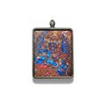 Hand-painted Tibetan miniature art pendant — Yamantaka — centered studio view