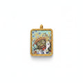 Hand-painted Tibetan miniature art pendant — Past & Future Lives (No. 07) — studio view